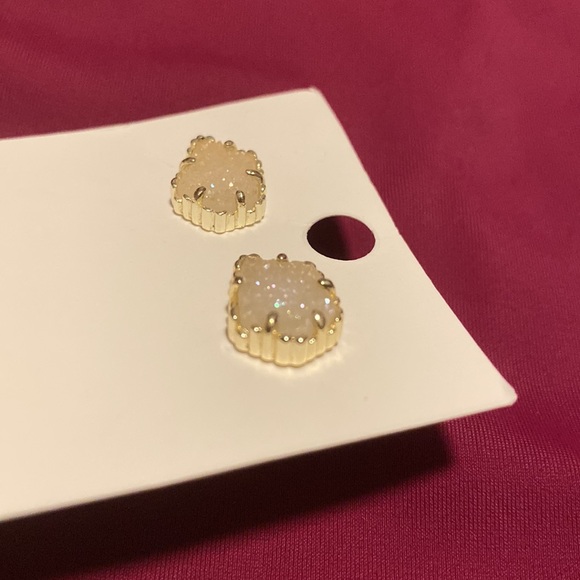 Kendra scott platinum drusy studs - Picture 3 of 3